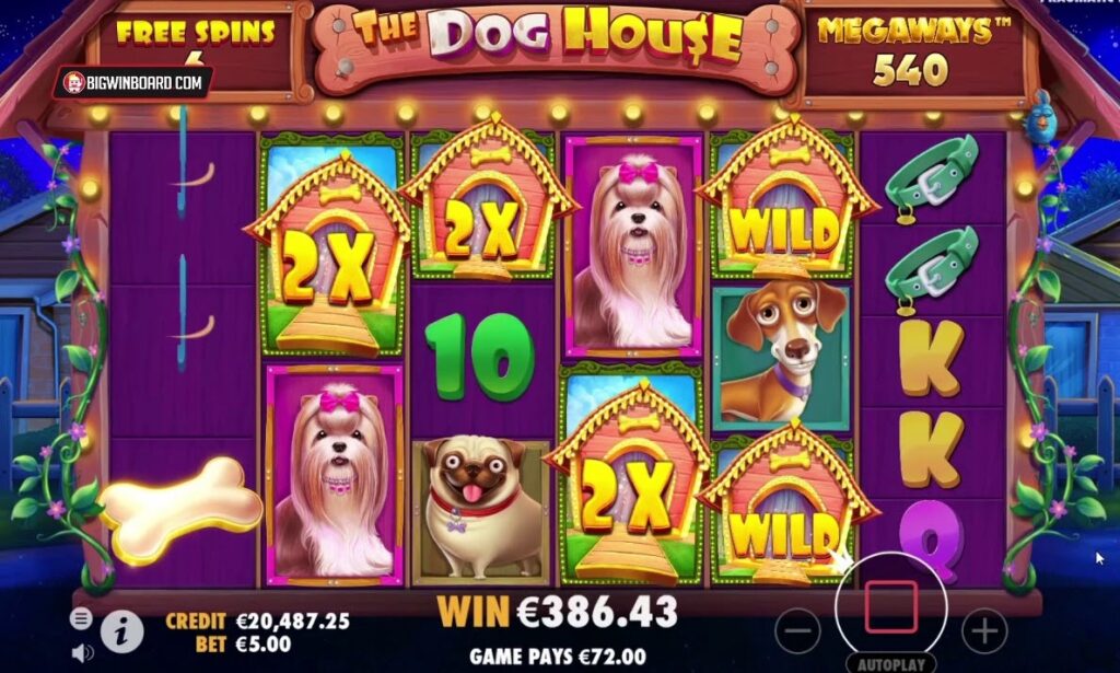 Dog House Megaways Купуване на бонус за безплатна игра